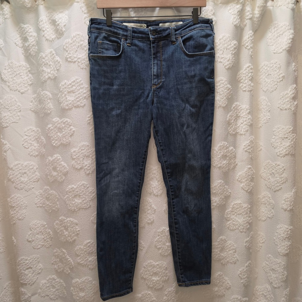 Pilcro Anthropologie High Rise Denim Leggings Dark Wash Skinny Jeans Size 32